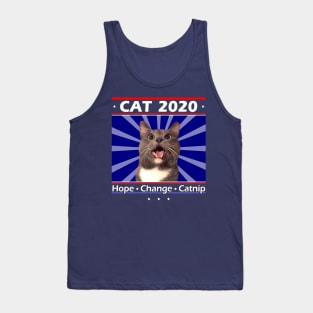 Cat for President 2020! Hope Change Catnip! Tank Top